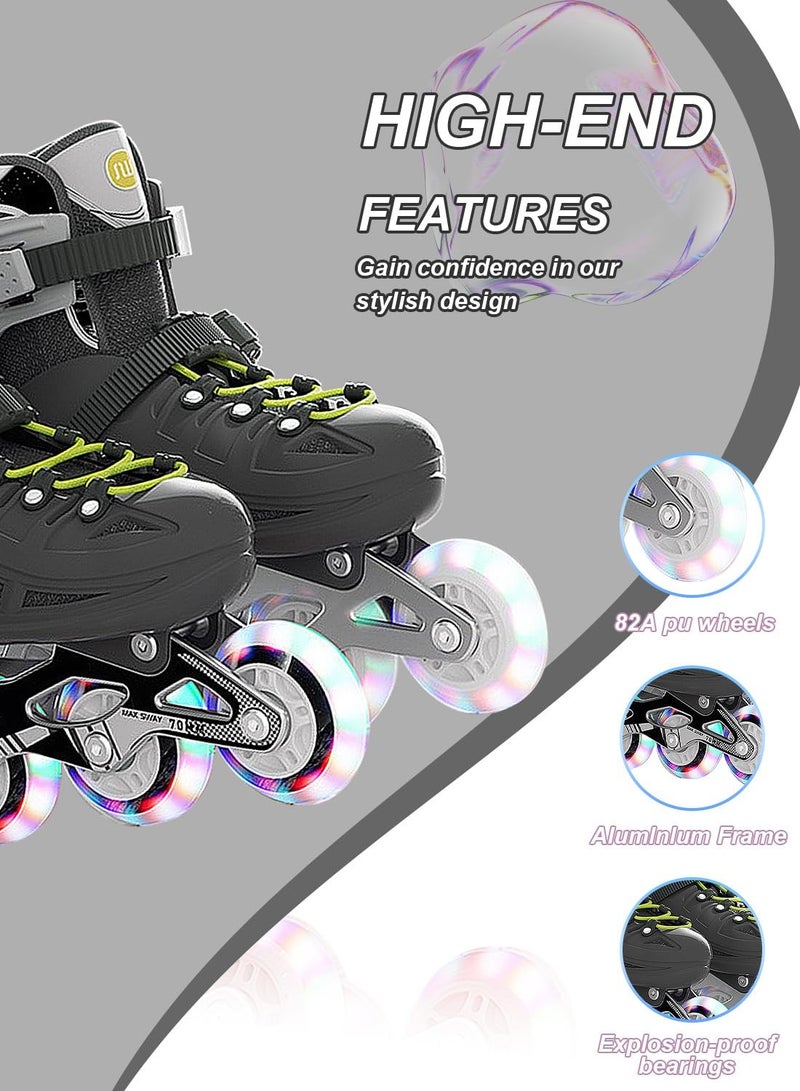 sway Roller Skate Shoes for Kids Inline skates with Full Light Up Wheels for Girls and Boys Beginners - Image 3