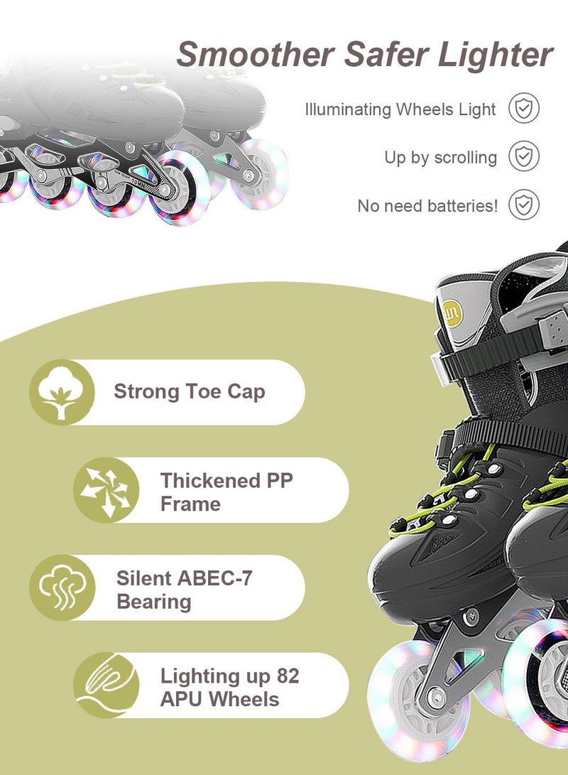 sway Roller Skate Shoes for Kids Inline skates with Full Light Up Wheels for Girls and Boys Beginners - Image 5