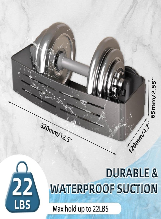 Onemake Shower Caddy Suction Cup, No Drilling Bathroom Shower Shelf, Corner Shower Caddy with 8 Portable Hooks, Removable Bath Organizer with Towel Bar for Bathroom Storage/Kitchen/Home Decor (Gray) - Image 5