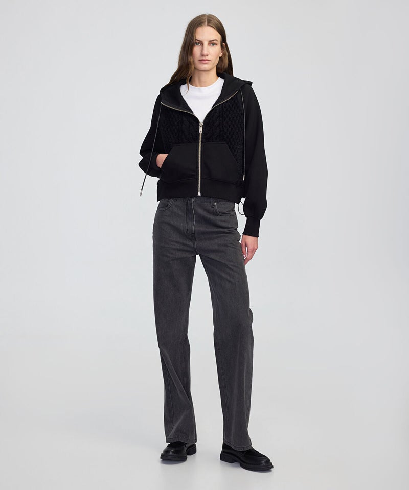 Ipekyol Adjustable Waist Mixed Sweatshirt - Image 3