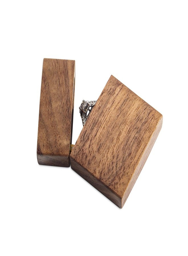 Wislist Curved Slim Ring Box for Proposal - Wood Engagement Ring Box - Travel Anniversary Birthday Gift Ideas - Image 4