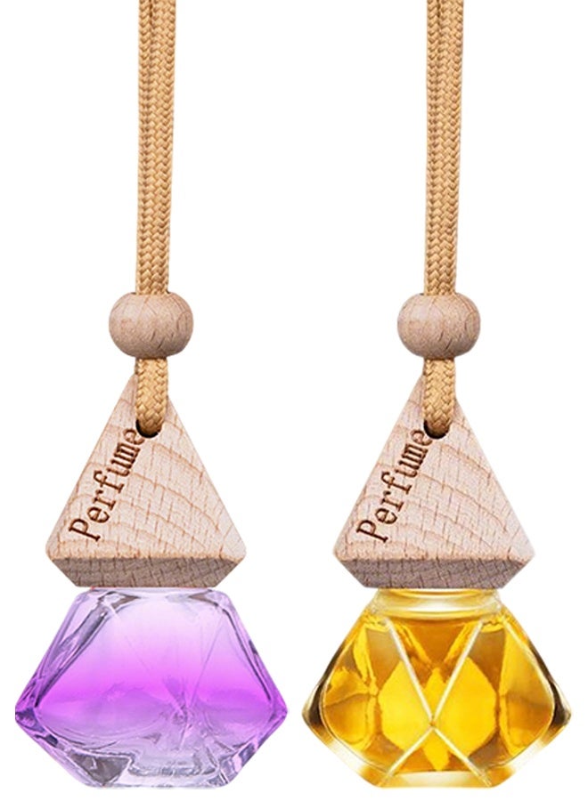 2PCS Car Perfume Pendant, High-End Long-Lasting Light Fragrance, Car Interior Accessories, Aromatherapy Ornaments, Essential Oil Pendant,Classic Cologne & Lavender - Image 1