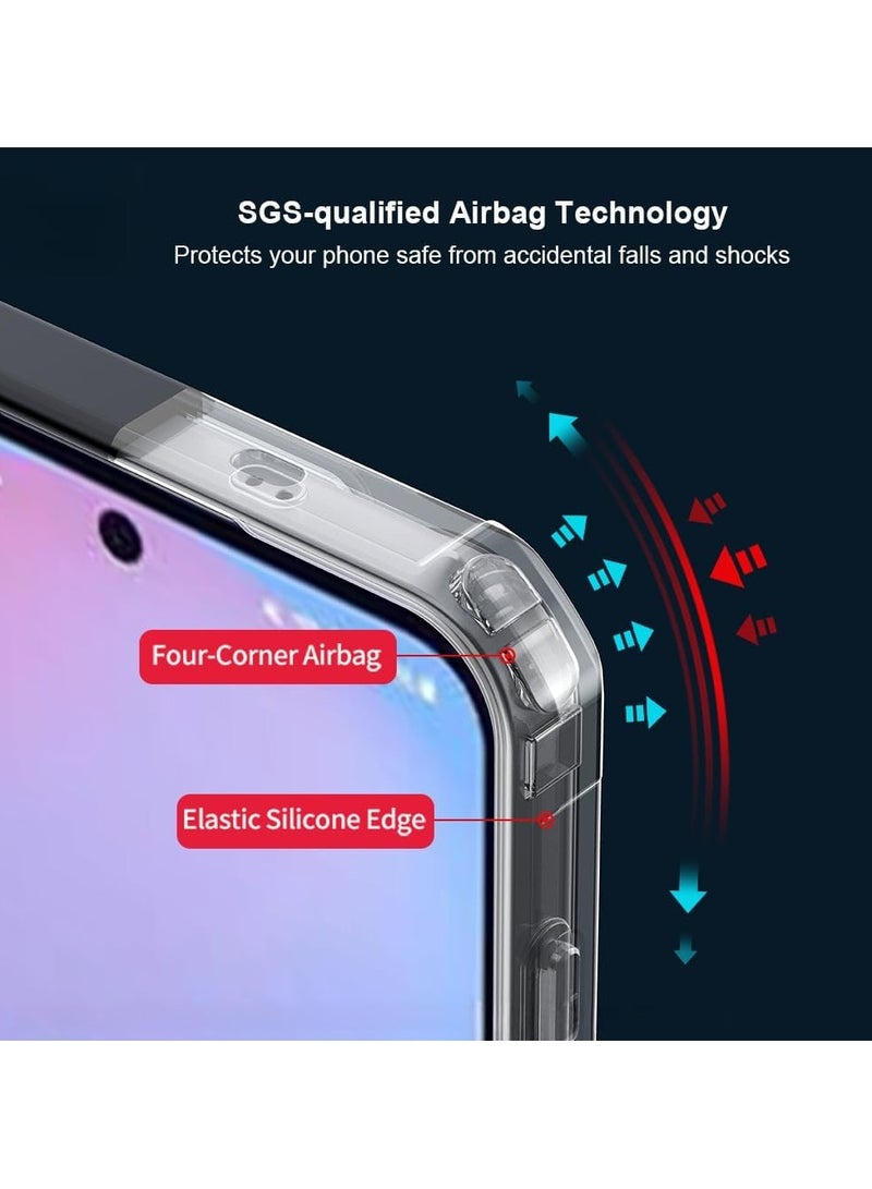 general Samsung Galaxy S25 FE Transparent Case 【Airbag Protection】 Transparent Case Camera Lens Protection PC+TPU Shockproof Bumper Protection Back Cover - Image 3