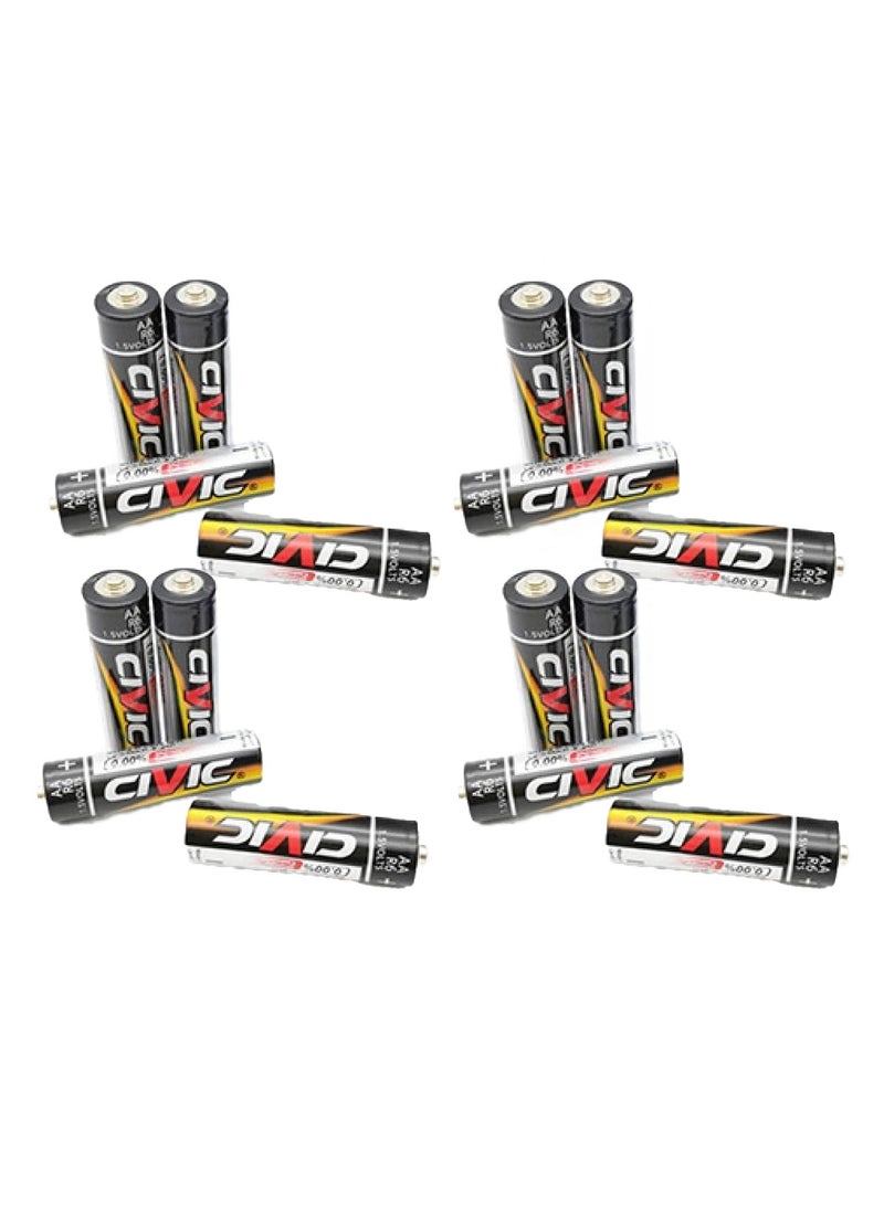 Civic 16-Piece Max AA Batteries Silver/Black - Image 1