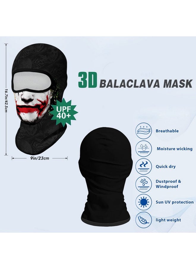 Obacle - Balaclava Face Mask Men Women Ski Cycling (Skull White Face Red Blood) - Image 1