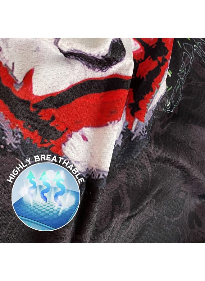 Obacle - Balaclava Face Mask Men Women Ski Cycling (Skull White Face Red Blood) - Image 1