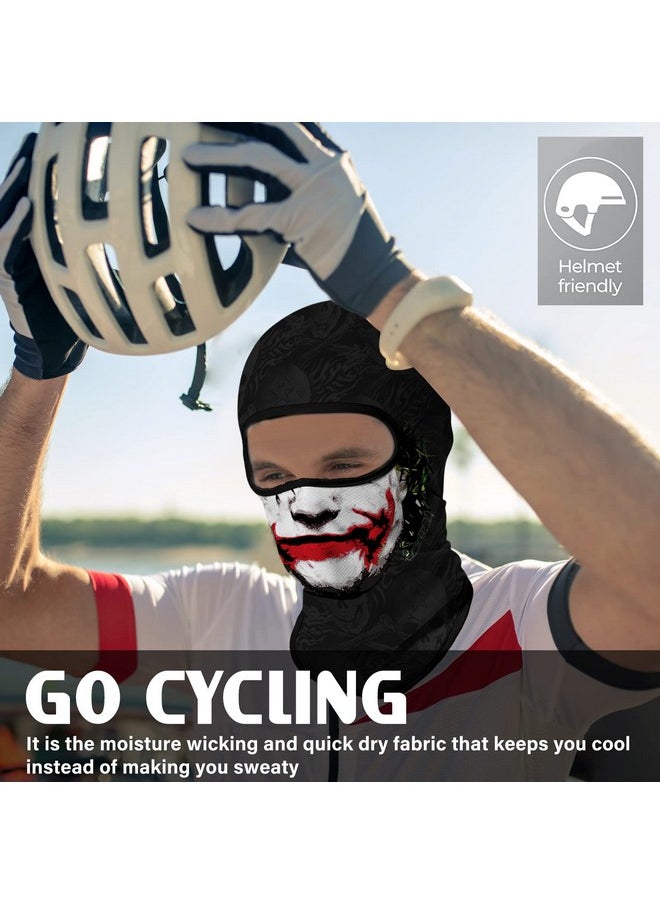 Obacle - Balaclava Face Mask Men Women Ski Cycling (Skull White Face Red Blood) - Image 1