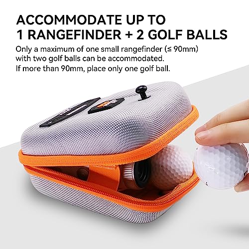 MiLESEEY Golf Rangefinder Hard Shell Case - Compatible with Bushnell, Callaway & Tectectec - Universal Range Finder Carry Case Box - EVA Bag with Carabiner Belt Clip for Most Rangefinders (Silver) - Image 3