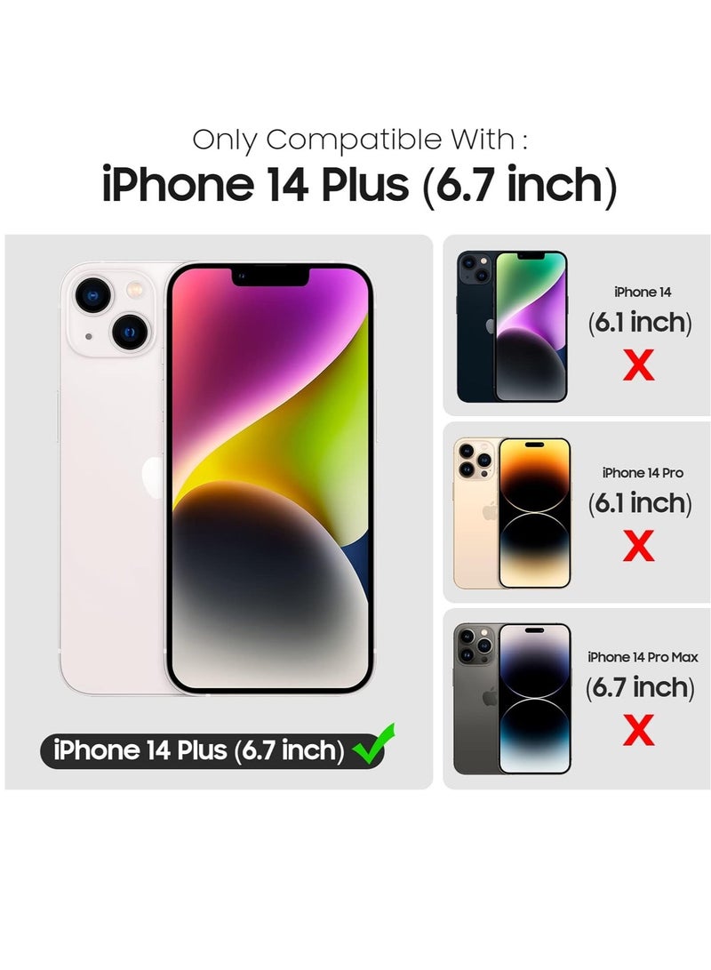 iPhone 14 Plus 5-in-1 Case – Cosmos Blue Liquid Silicone, Includes 2 Screen Protectors & 2 Camera Lens Protectors, Full Body Shockproof Drop Protection (6.7 Inch) - Image 3