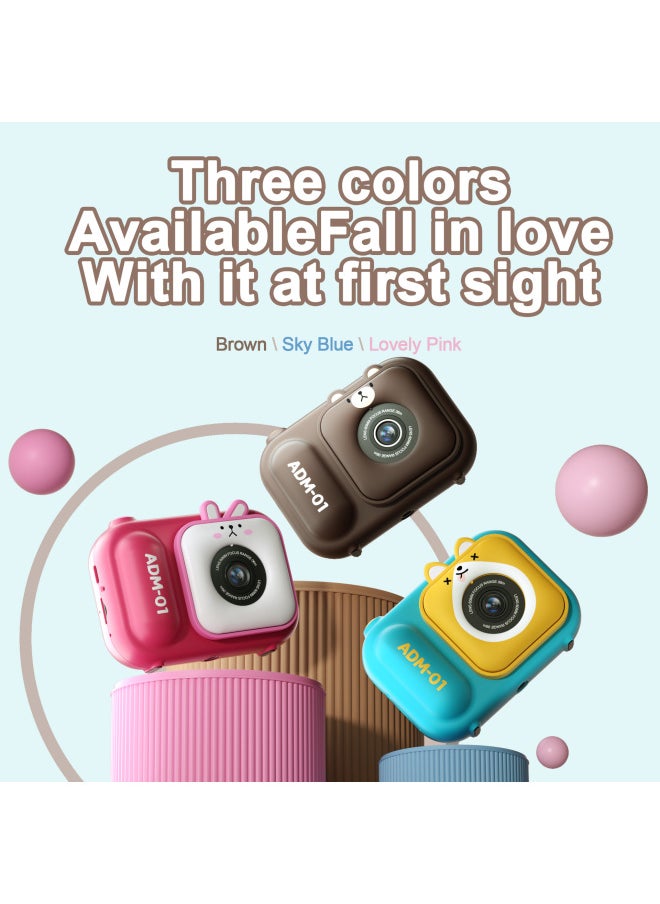 S11 Children's Camera HD Mini Digital Camera Can Take Photos Video Small SLR Gift Toy-Color:S11 HD Blue (with Bracket) 64G High Speed Memory Card Reader  - Image 1