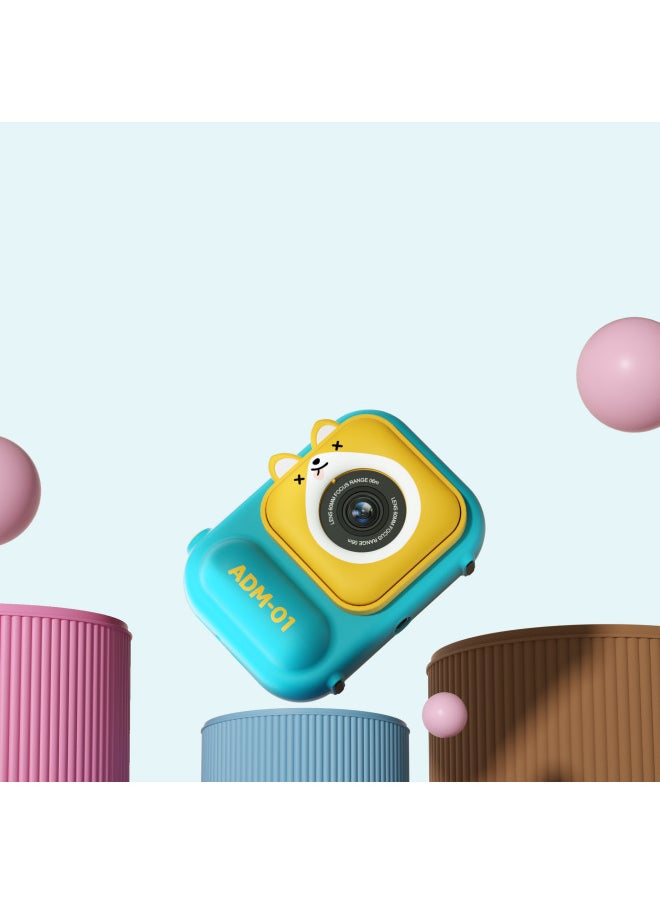 S11 Children's Camera HD Mini Digital Camera Can Take Photos Video Small SLR Gift Toy-Color:S11 HD Blue (with Bracket) 64G High Speed Memory Card Reader  - Image 2