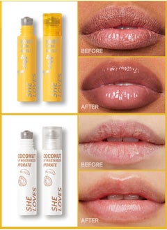 Sheloves 2 Pcs Lip Oil and Lip Moisturizer Coffret Set Hydrating Nourishing Lip Balm to Repair Lips and Fade Lip Lines  - Image 4