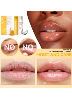 Sheloves 2 Pcs Lip Oil and Lip Moisturizer Coffret Set Hydrating Nourishing Lip Balm to Repair Lips and Fade Lip Lines  - Image 5