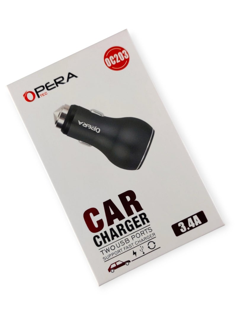 Opera Car Charger - 3.4A - Two USB Ports - Image 3