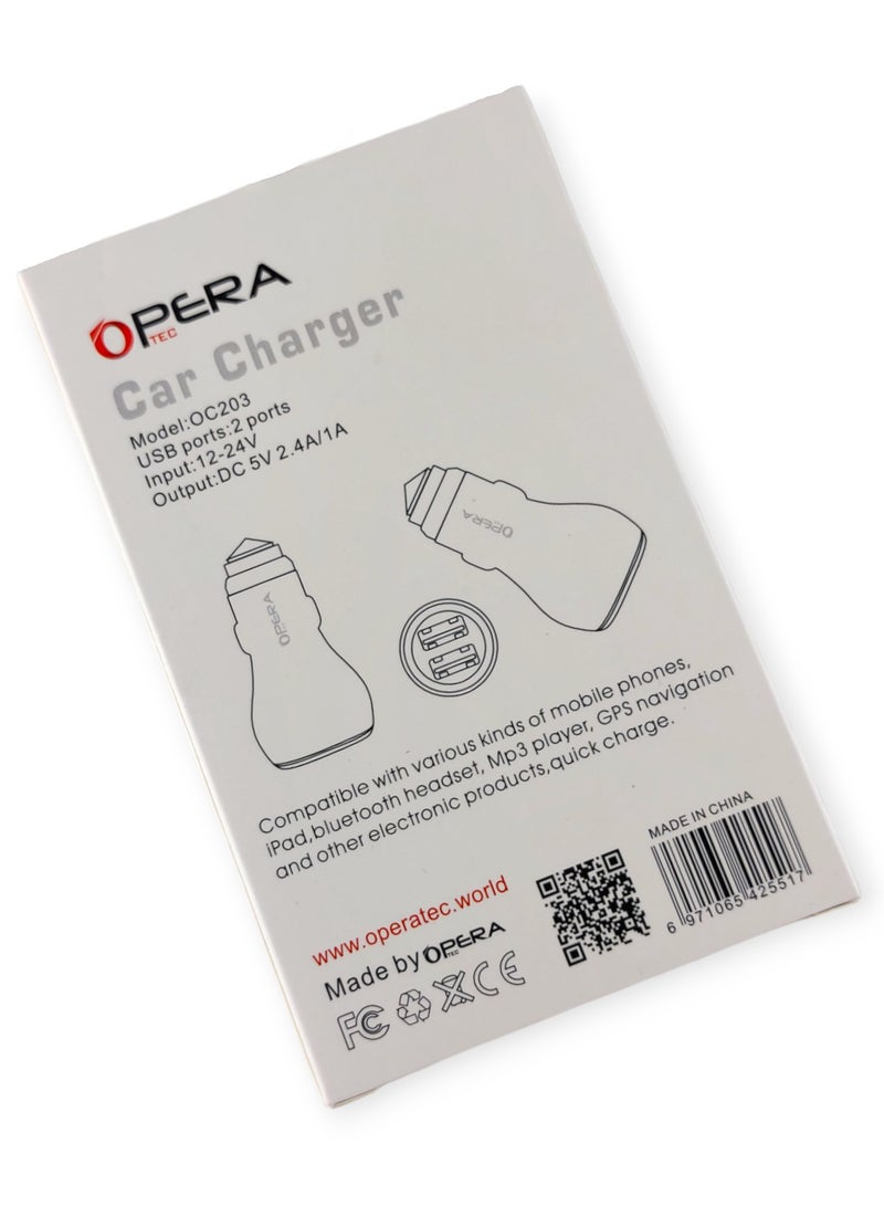Opera Car Charger - 3.4A - Two USB Ports - Image 4