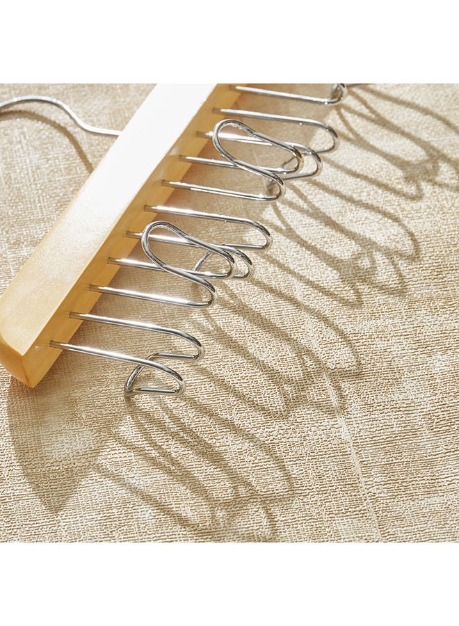 Home Box Forest 8-Hooks Belt And Tie Wooden Hanger 28x15.5x5.8 cm  - Image 4
