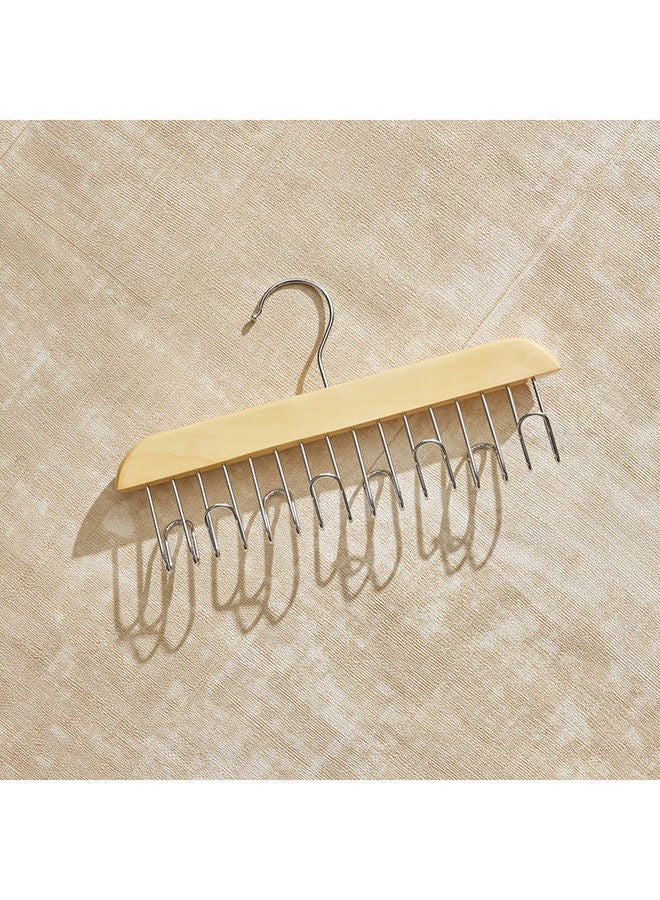 Home Box Forest 8-Hooks Belt And Tie Wooden Hanger 28x15.5x5.8 cm  - Image 2