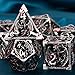 ARUOHHA Hollow DND Metal Dice Set Blood Dragons D and D Dice RPG Role Playing Games Dungeons Polyhedral Dice with Gift Box D20 D12 D10 D8 D6 D4 - Image 4