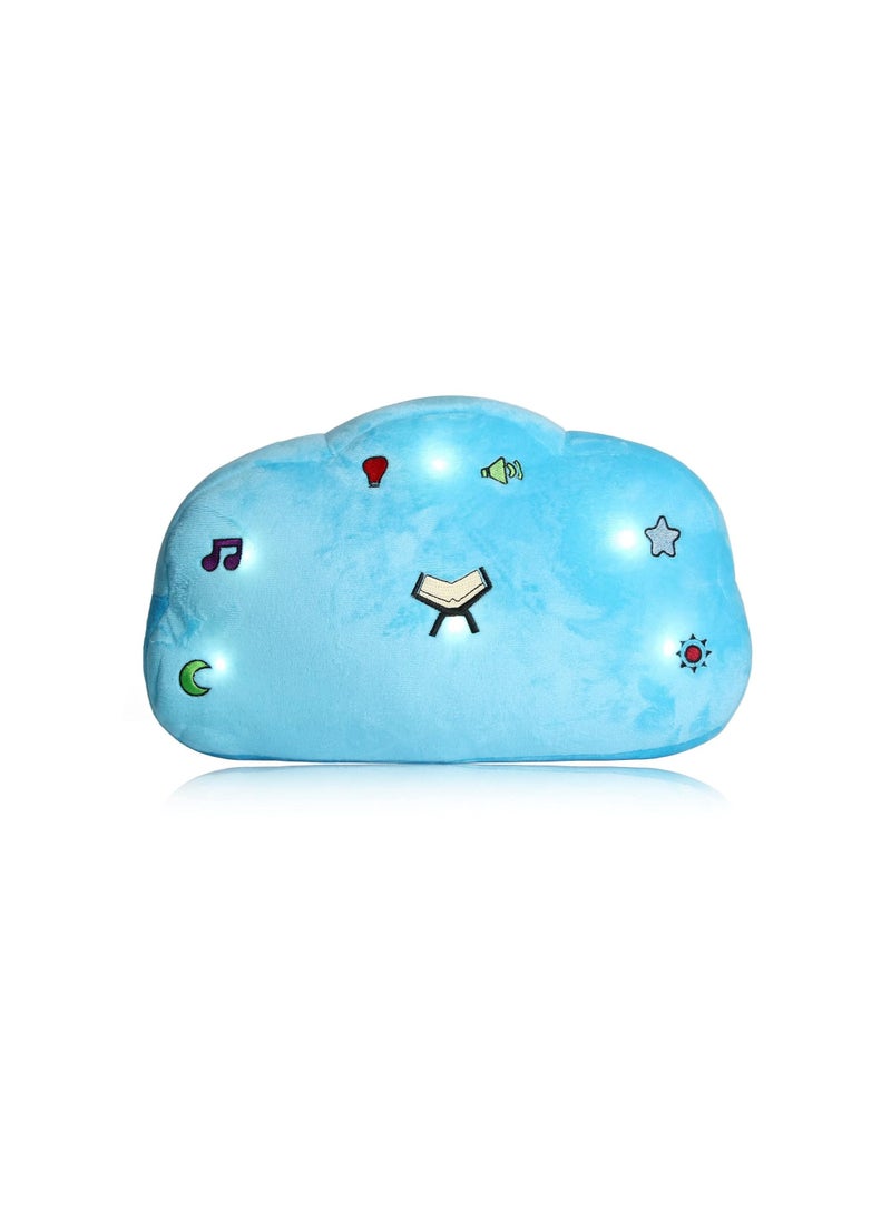 Generic - Quran Cube-Mini Quran Pillow-Dua Kalimah Surah-Light and Sound-Soft and Cuddly Learn Quran,Durood Sharif,English Duas-Blue - Image 1