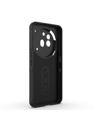 for Nothing Phone 3A Pro 5G Case Cover, ثقيل الوظائف 4D مخطوط النمط الحسية الناعمة السيليكون كامل Portection حالة الهاتف مقاومة للصدمات for Nothing Phone 3A Pro 5G, أسود - view 2