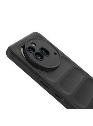 for Nothing Phone 3A Pro 5G Case Cover, ثقيل الوظائف 4D مخطوط النمط الحسية الناعمة السيليكون كامل Portection حالة الهاتف مقاومة للصدمات for Nothing Phone 3A Pro 5G, أسود - view 3
