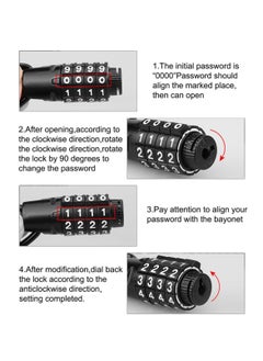 SYOSI 2 Pcs Bicycle Password Lock, Bike Cable Lock, 4-Digit Password Cable Lock, Combination Password Anti-theft Lock for Bicycle/Motorcycle/Scooter/Helmet - pzsku/Z3AC8877163B5CE85F3D2Z/45/_/1705922555/9db371c4-f74a-4b9f-8d4e-2392da0a1af8