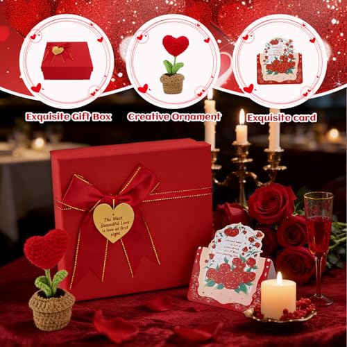 Wxzumg Valentines Day Gifts for Her Basket, Valentines Basket for Women, Valentine's Gift Bulk for Her, Valentine Gift Baskets Unique Present for Wedding Engagement Anniversary Bulk Set for Mom Teacher Wife - Image 5
