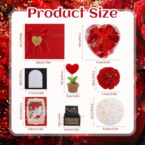 Wxzumg Valentines Day Gifts for Her Basket, Valentines Basket for Women, Valentine's Gift Bulk for Her, Valentine Gift Baskets Unique Present for Wedding Engagement Anniversary Bulk Set for Mom Teacher Wife - Image 2