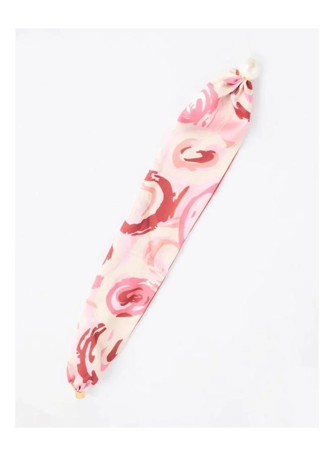 Jimmy Key  Pink Pearl Detailed Scarf Necklace. for Women | Best Price UAE