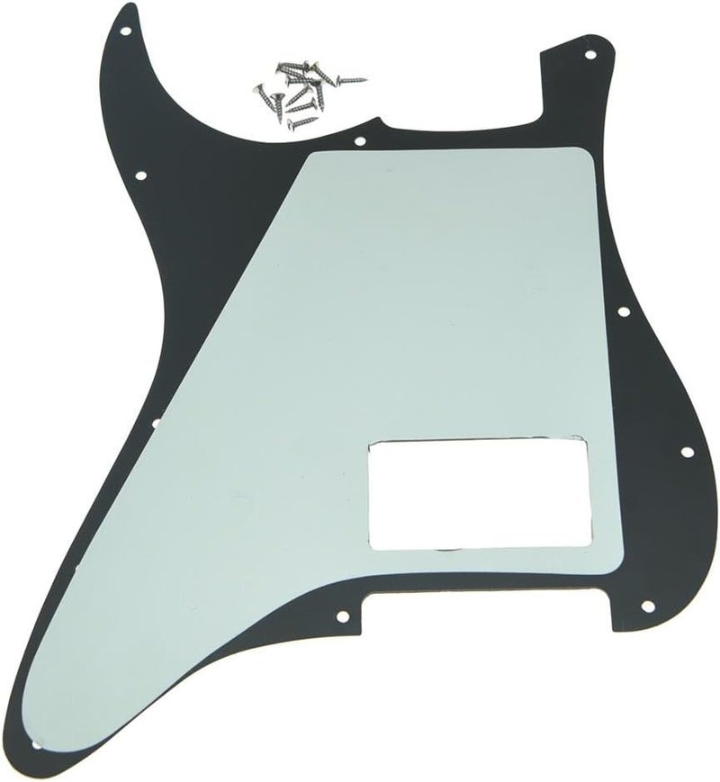 KAISH 11 Hole ST/Strat Style One Humbucker Guitar Pickguard Scratch Plate for Delonge Stratocaster/Strat Matte Black 1 Ply - Image 3