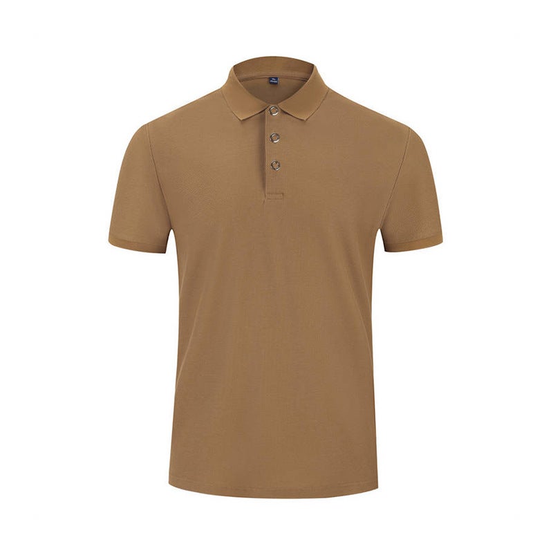 230g mercerized antibacterial bead lapel short sleeve Polo high-end work clothes Leisure Group outdoor activity clothes printed advertising Black  - Image 2
