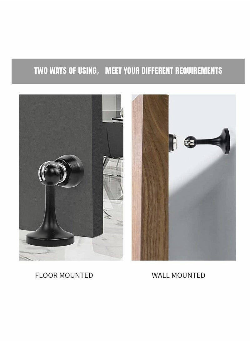 Generic Magnetic Door Stops Door Stopper Stainless Steel Magnetic Doorstop Brushed Satin Nickel, Black Wall Floor Mounted Door Holder Door Catch for Bedroom Bathroom Kitchen Home Office  - Image 5