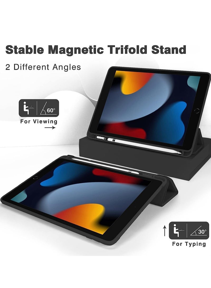 ELTRAZONE iPad 10.2 Case - Compatible with iPad 9th, 8th, and 7th Generation - Auto Wake & Sleep Cover with Pencil Holder (Black) - Image 4