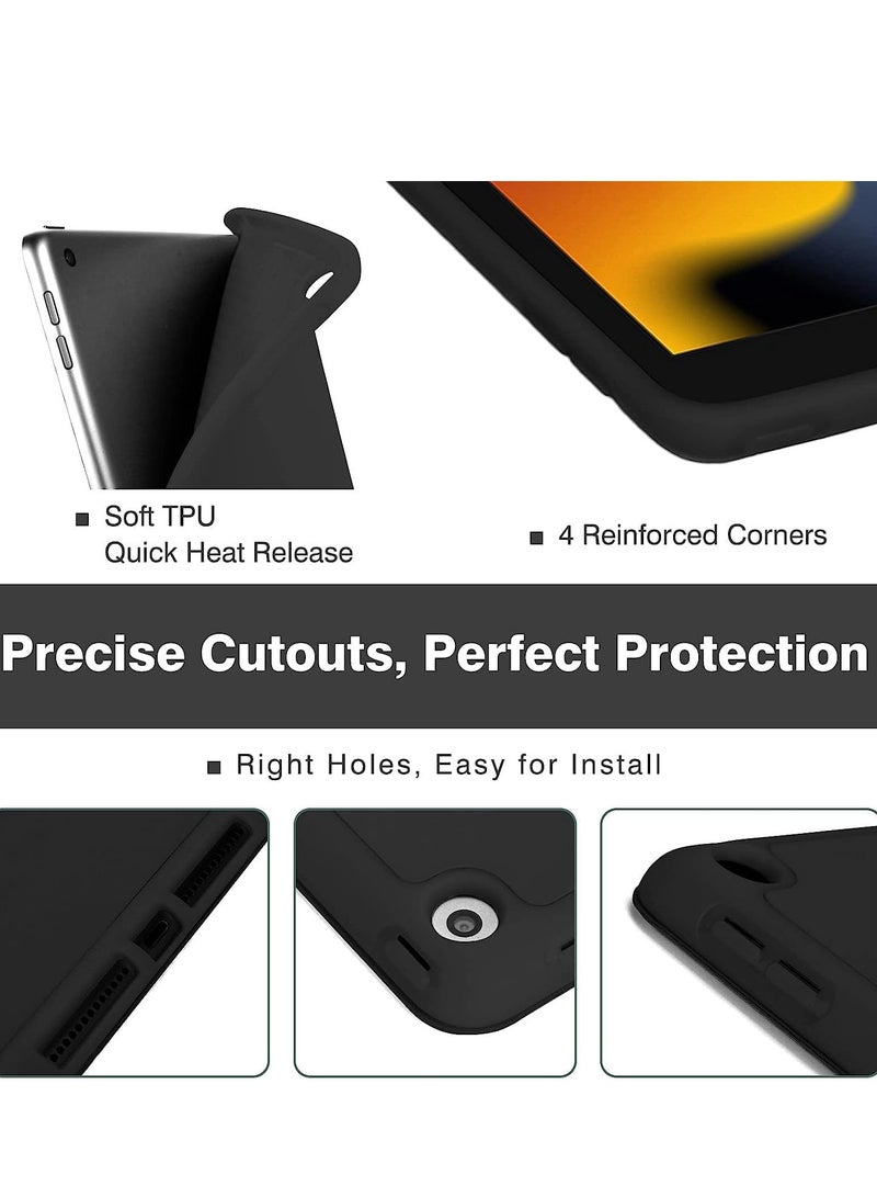 ELTRAZONE iPad 10.2 Case - Compatible with iPad 9th, 8th, and 7th Generation - Auto Wake & Sleep Cover with Pencil Holder (Black) - Image 5