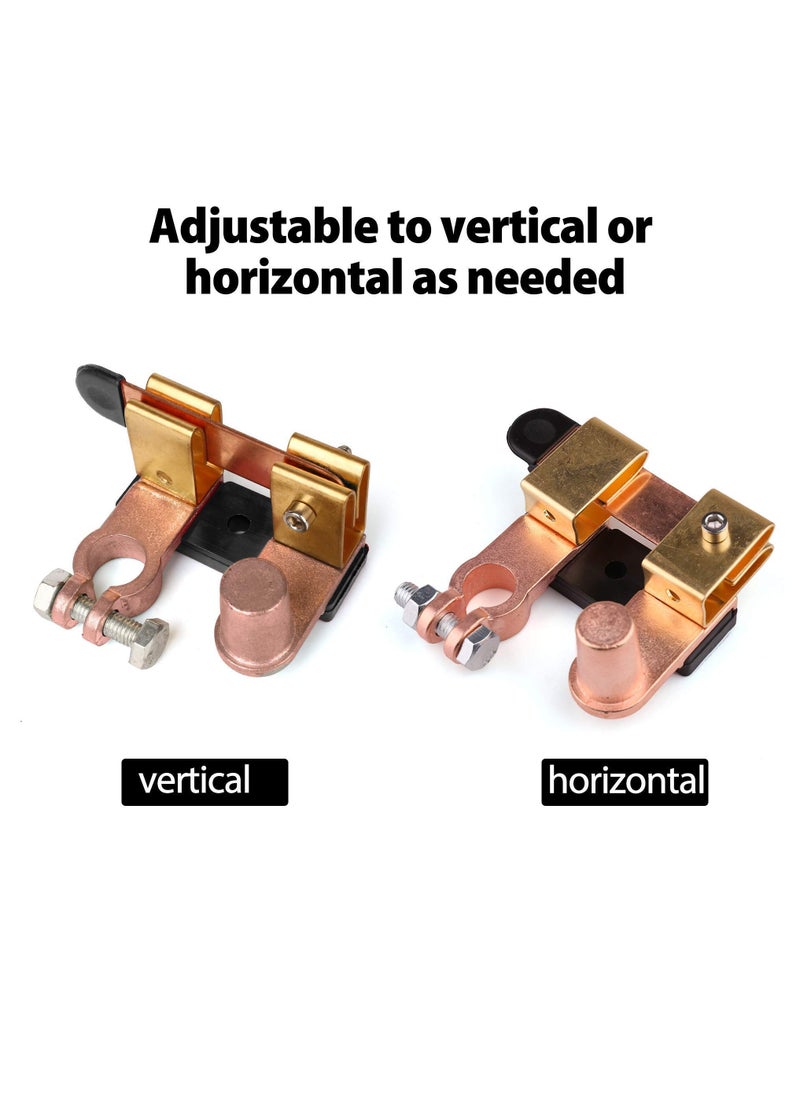 Excefore Top Post Battery Disconnect Switch for Auto Car RV Marine Boat Truck Vehicle. 12V 24V Knife Blade Switch, Battery Cutoff Shut Off Switch, Horizontal and Vertical, 2 Pack  - Image 3