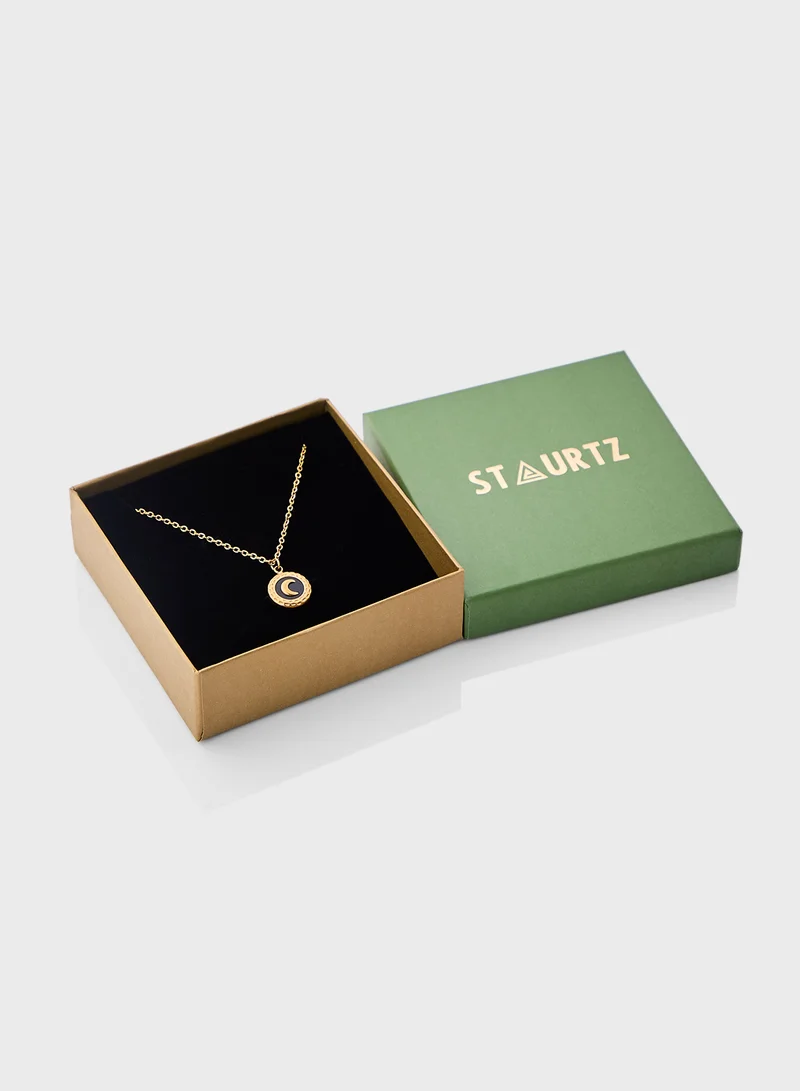 Staurtz Cresent Moon Necklace