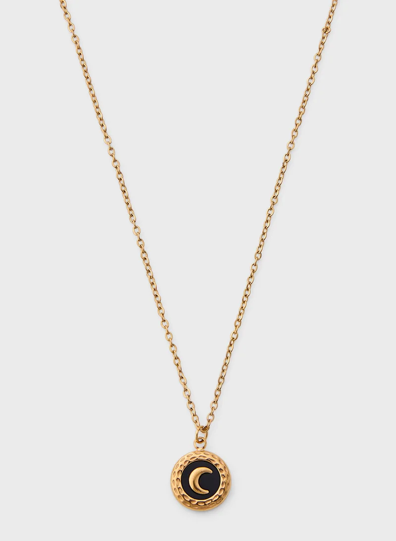 Staurtz Cresent Moon Necklace