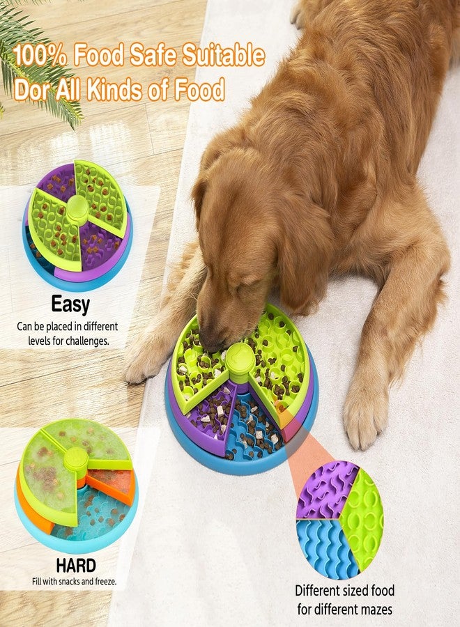 ATDOALL Slow Feeder Dog Bowl 3 Layers, Reduces Boredom and Anxiety, Food Puzzle Feeder, Non-Slip Interactive Puzzle Game for Small/Medium/Larger Dogs (2pcs) - Image 3