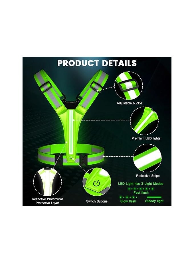 Meetion LED Reflective Running Vest Gear Light Up Vest Runners Night Walking USB Rechargeable,Up to 11hrs Light with Adjustable Waist/Shoulder for Women Men Kids, One Size  - Image 5