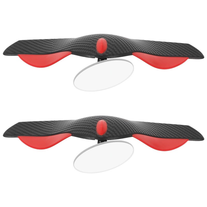 5cm Round Blind Spot Mirror With Carbon Fiber Rain Shield For Car Safety - Image 2