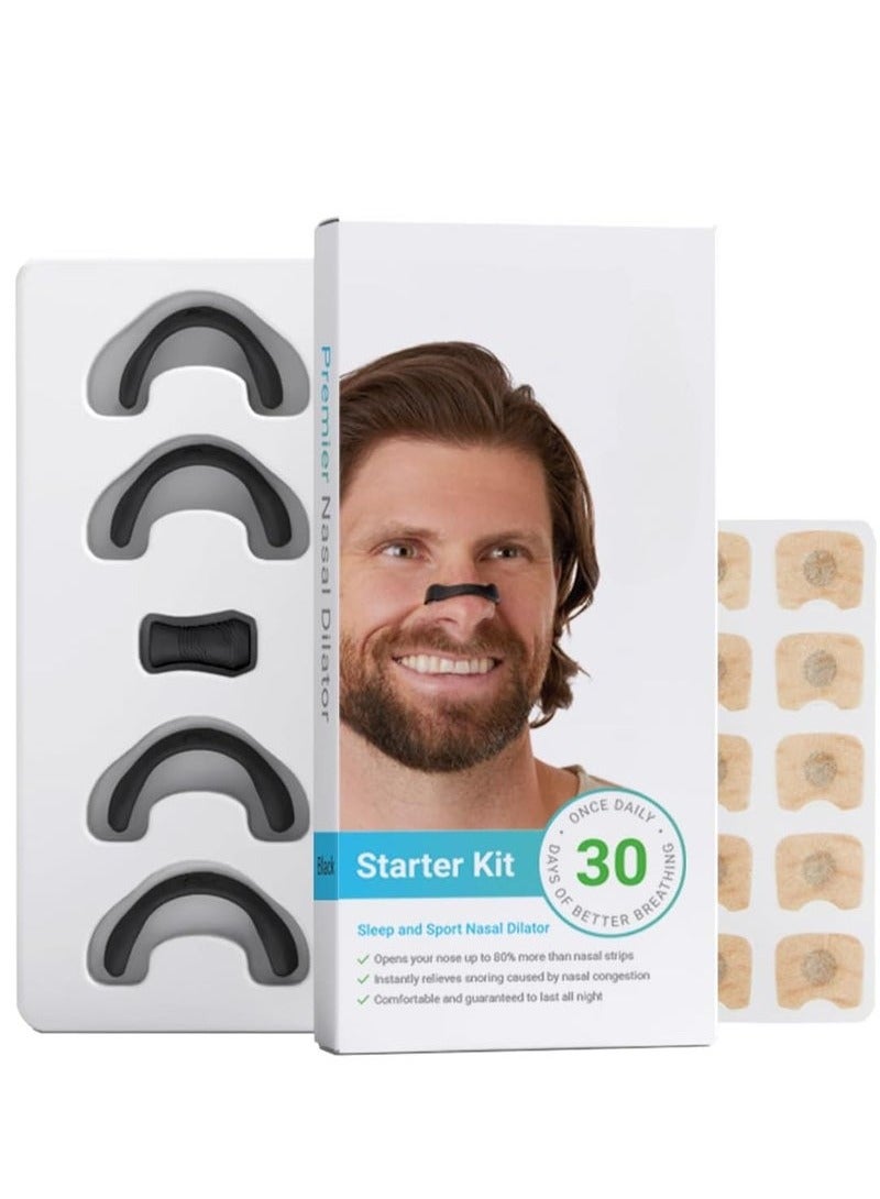 WHO Anti-snoring nose patch Comfortable anti-snoring device (30 Count, Black) - Boost Oxygen Intake, Reduce Snoring, Improve Sleep Quality - Sweat Resistant, Skin Safe Nasal Strips - Extra Strength Snoring Solution  - Image 1
