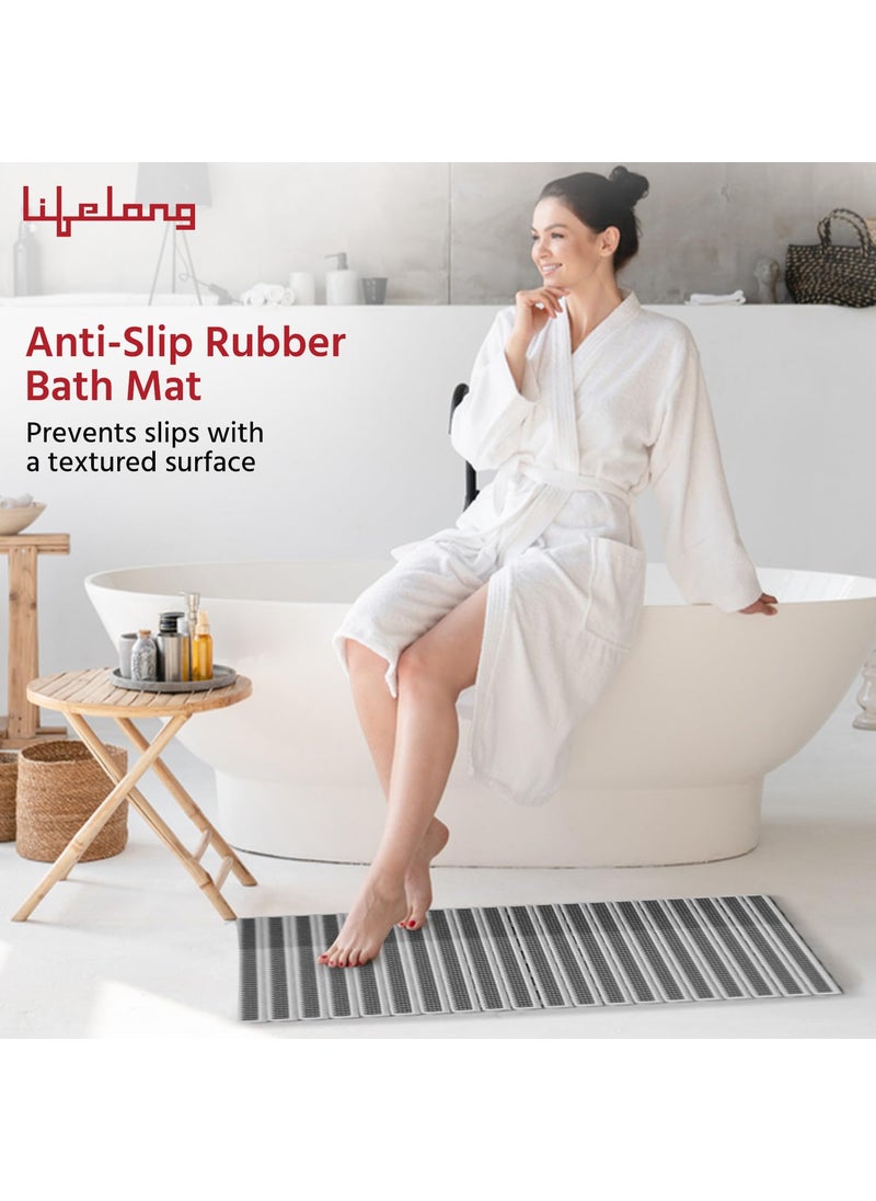 Lifelong Lifelong Bathmat for Home | Anti-Skid Bathroom Mat, Water Resistant Non-Slip Floor Mat for Bathroom, DIY Customisable Size Mat for Kitchen, Quick Drying Foot Mat, Silicone Suction Cup for Strong Grip  - Image 2