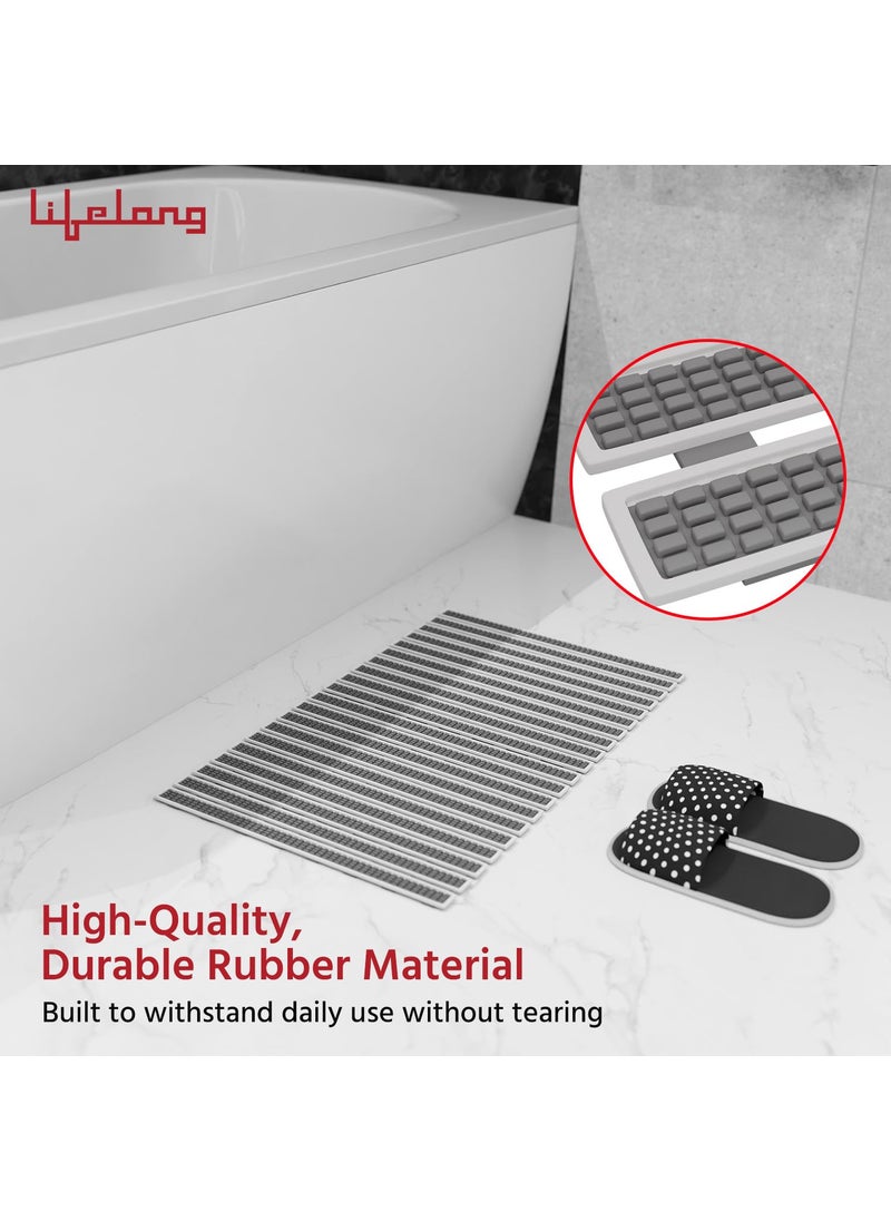 Lifelong Lifelong Bathmat for Home | Anti-Skid Bathroom Mat, Water Resistant Non-Slip Floor Mat for Bathroom, DIY Customisable Size Mat for Kitchen, Quick Drying Foot Mat, Silicone Suction Cup for Strong Grip  - Image 3