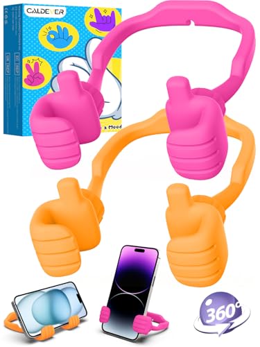 CALDEVER Gifts for Mothers Day Teens Girls Boys Kids Adults Gifts Cell Phone Stand: UPGRADE Adjustable Thumbs Up Lazy Phone Holder for Desk Fun Gadgets Birthday Gift Ideas for Teenager Women Trendy Stuff - Image 1
