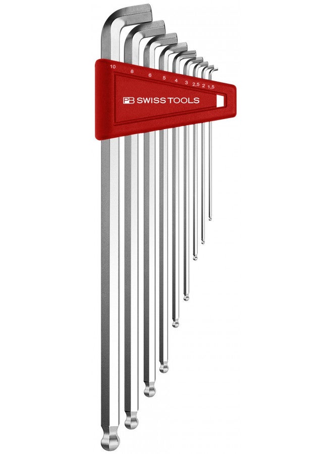 PB Swiss Tools PB 2212LH-10 Ballend hex wrench set long stubby tip
