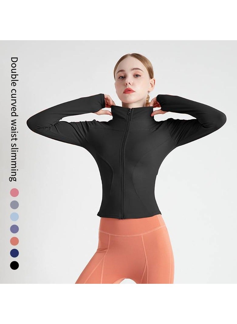 general Quick-Dry Slim Fit Yoga Jacket – Women's Breathable Workout Top for Running & Gym，Yoga Jacket - Image 1