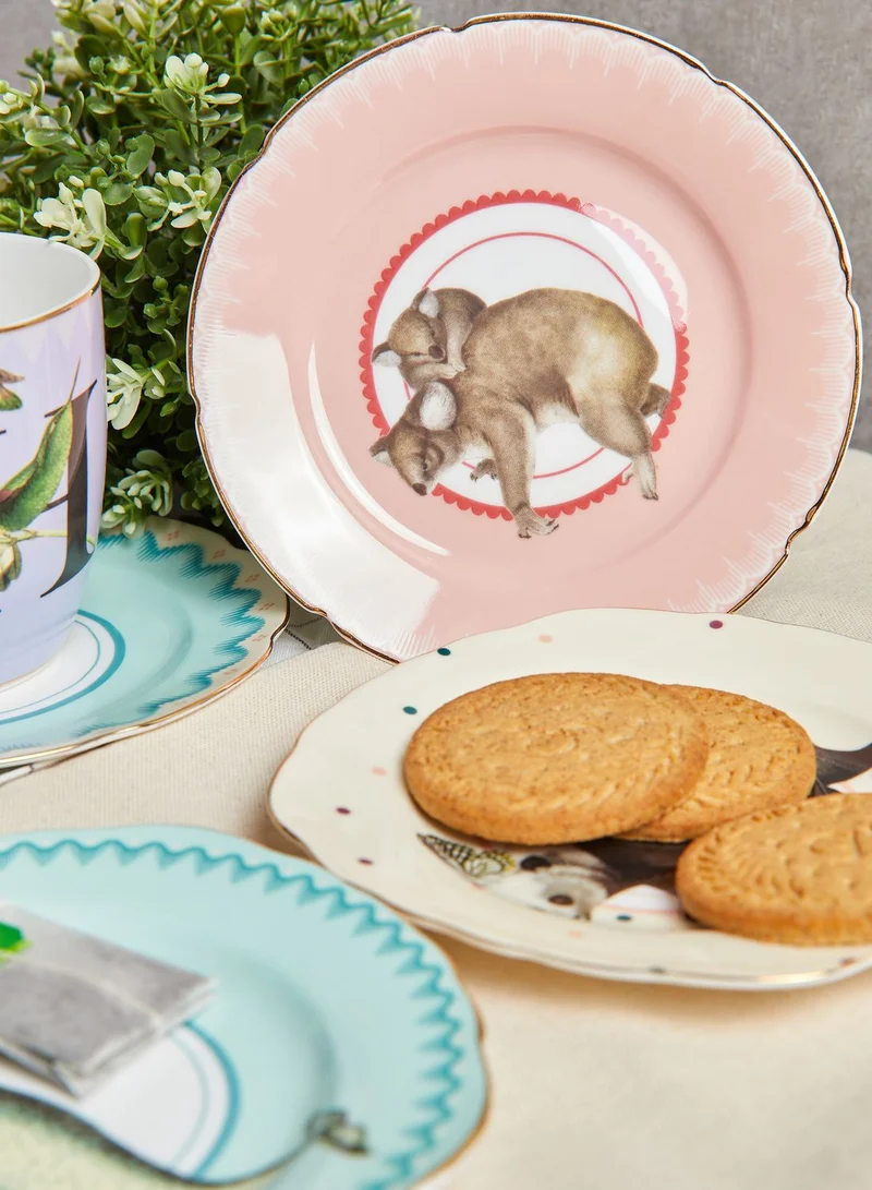 YVONNE ELLEN 4 Pcs Animal Cake Plates Set