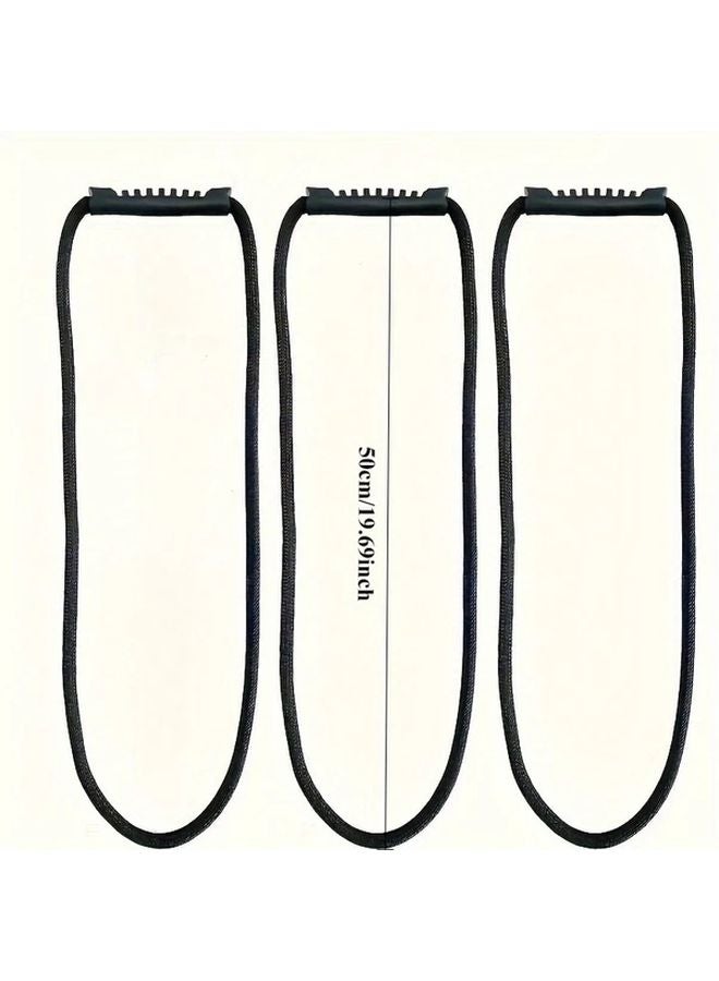 Heavy Duty Nylon Storage Strap With Ergonomic Handle Foldable Organizer Bag Black - Image 4