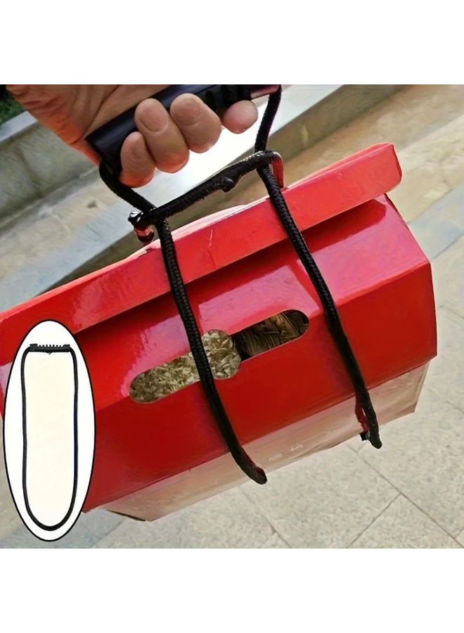 Heavy Duty Nylon Storage Strap With Ergonomic Handle Foldable Organizer Bag Black - Image 5