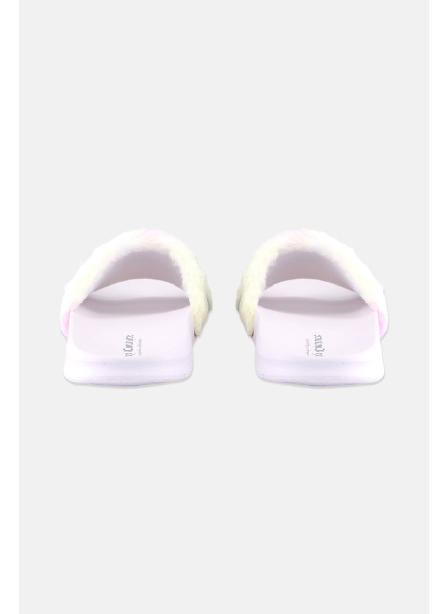 Juicy Couture Women Stitches Slip On Slides, White  - Image 2